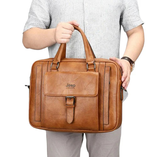 Cartable Business Cuir Premium PU – Jeep Buluo | Porte-documents Homme REF41