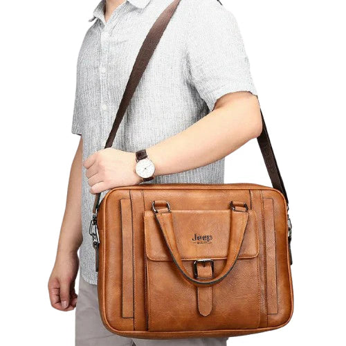 Cartable Business Cuir Premium PU – Jeep Buluo | Porte-documents Homme REF41