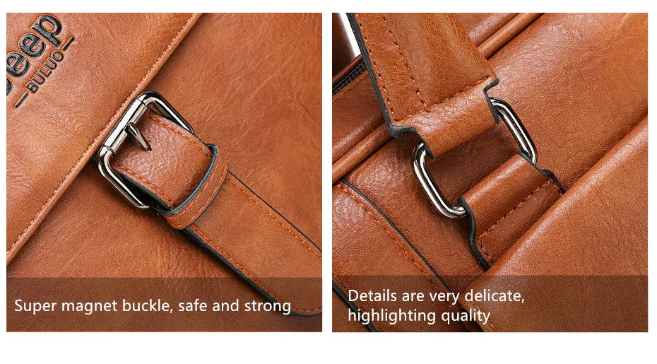 Cartable Business Cuir Premium PU – Jeep Buluo | Porte-documents Homme REF41