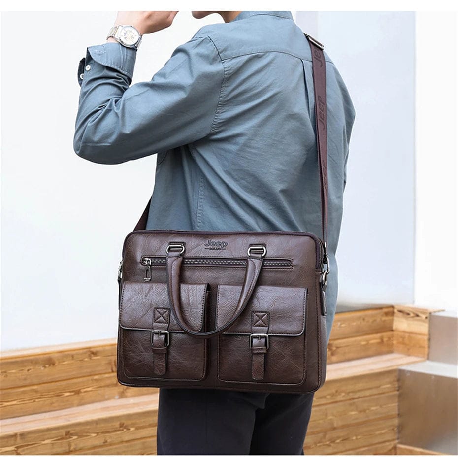 Cartable Business Jeep Buluo en Cuir – Praticité & Style au Quotidien