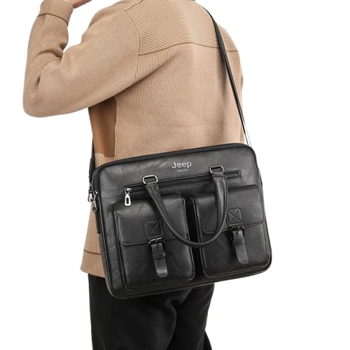 Cartable Business Jeep Buluo en Cuir – Praticité & Style au Quotidien