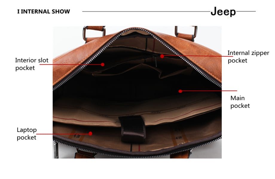 Cartable Business Jeep Buluo en Cuir – Praticité & Style au Quotidien