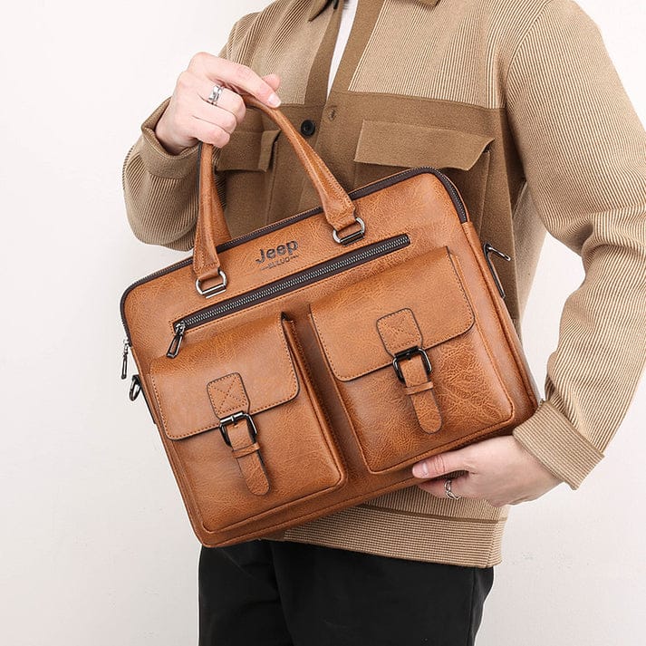 Cartable Business Jeep Buluo en Cuir – Praticité & Style au Quotidien