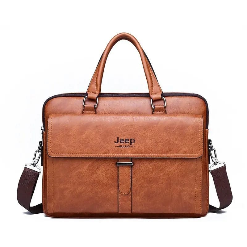 Cartable Jeep Buluo en Semi-Cuir Premium PU – Élégance Intemporelle & Performance Professionnelle  ref36