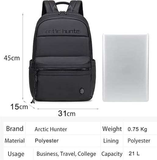Arctic Hunter Sac à Dos Premium – Élégance, Confort & Organisation